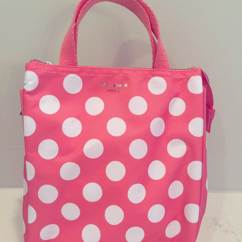 Kate Spade Pink and White Polka Dot Tote